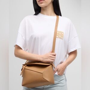 SOLD! Loewe Puzzle Edge in Toffee Calfskin Leather and Gold Hardware, in Box